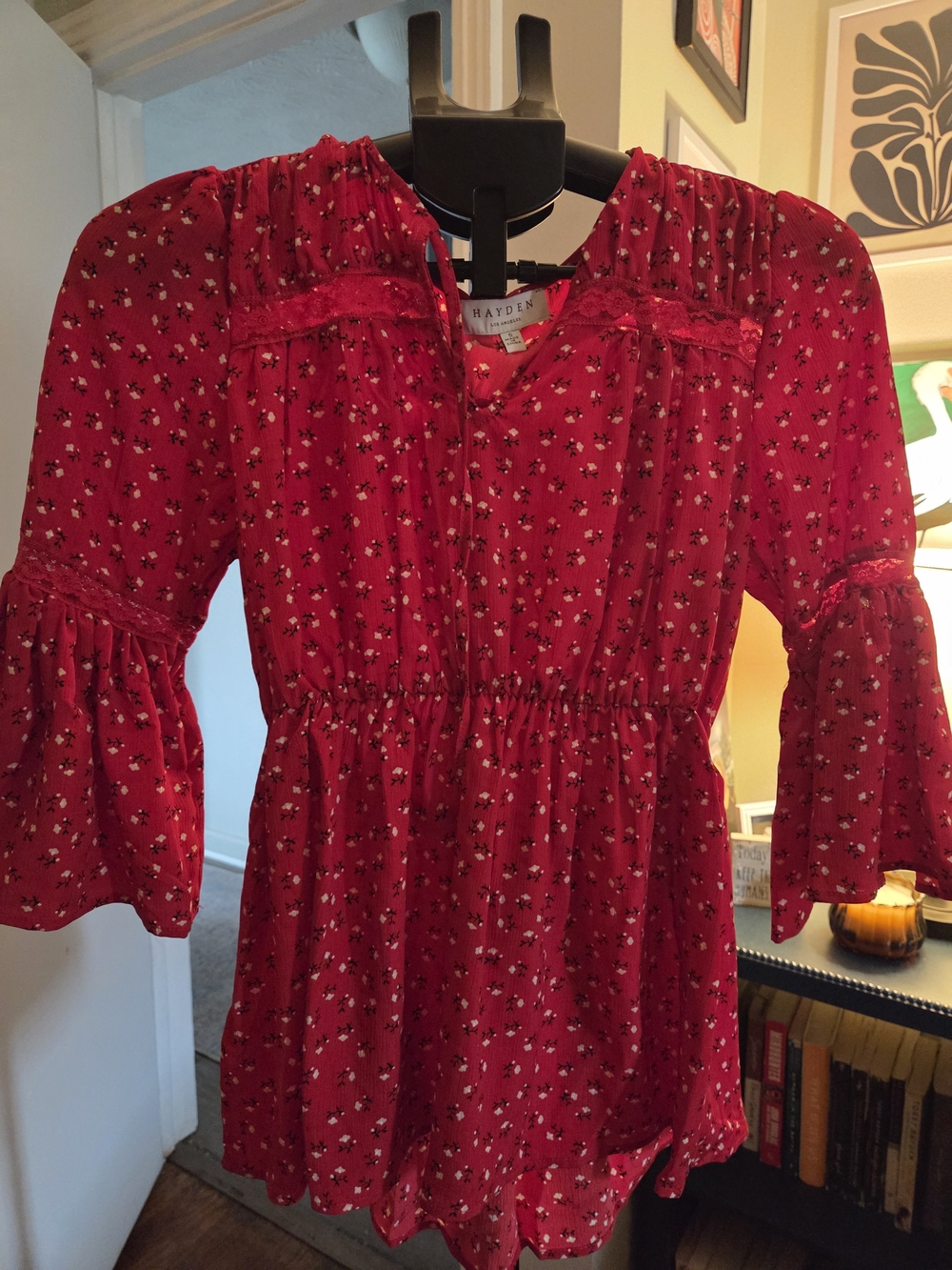 Hayden Red Floral Women's Top